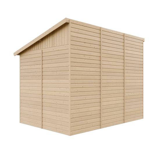 Timbela - Abri de Jardin en Bois Naturel H244x218x318 cm / 6 m² avec paroi latérale et fenêtres - 17 mm d’épaisseur - Timbela M339A - Image 10