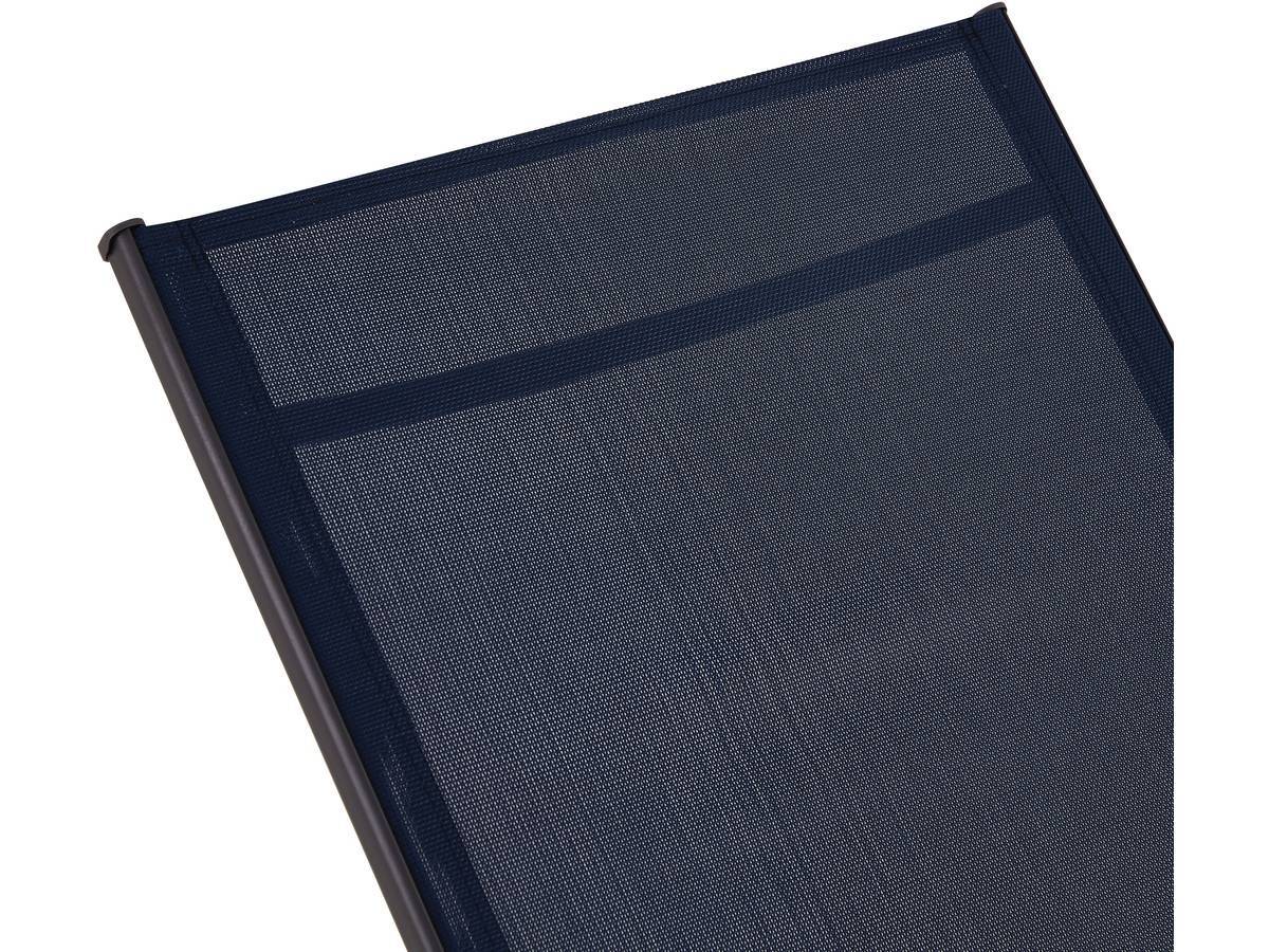 Lot De 2 Bains De Soleil En Métal Avec Accoudoirs "farniente" - Bleu Nuit -habitat Et Jardin - Image 4