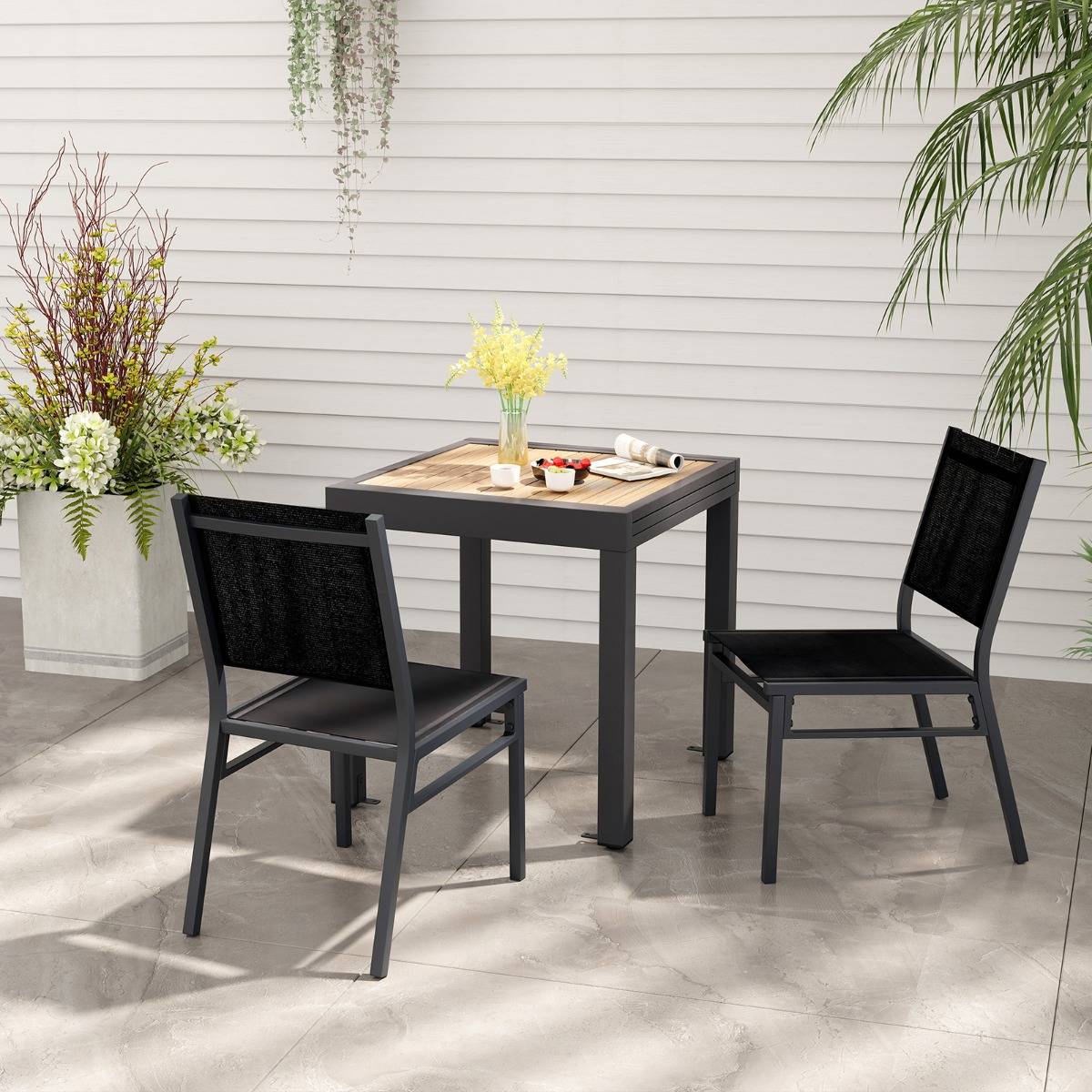 Chaise extérieure empilable AIDT (Noir