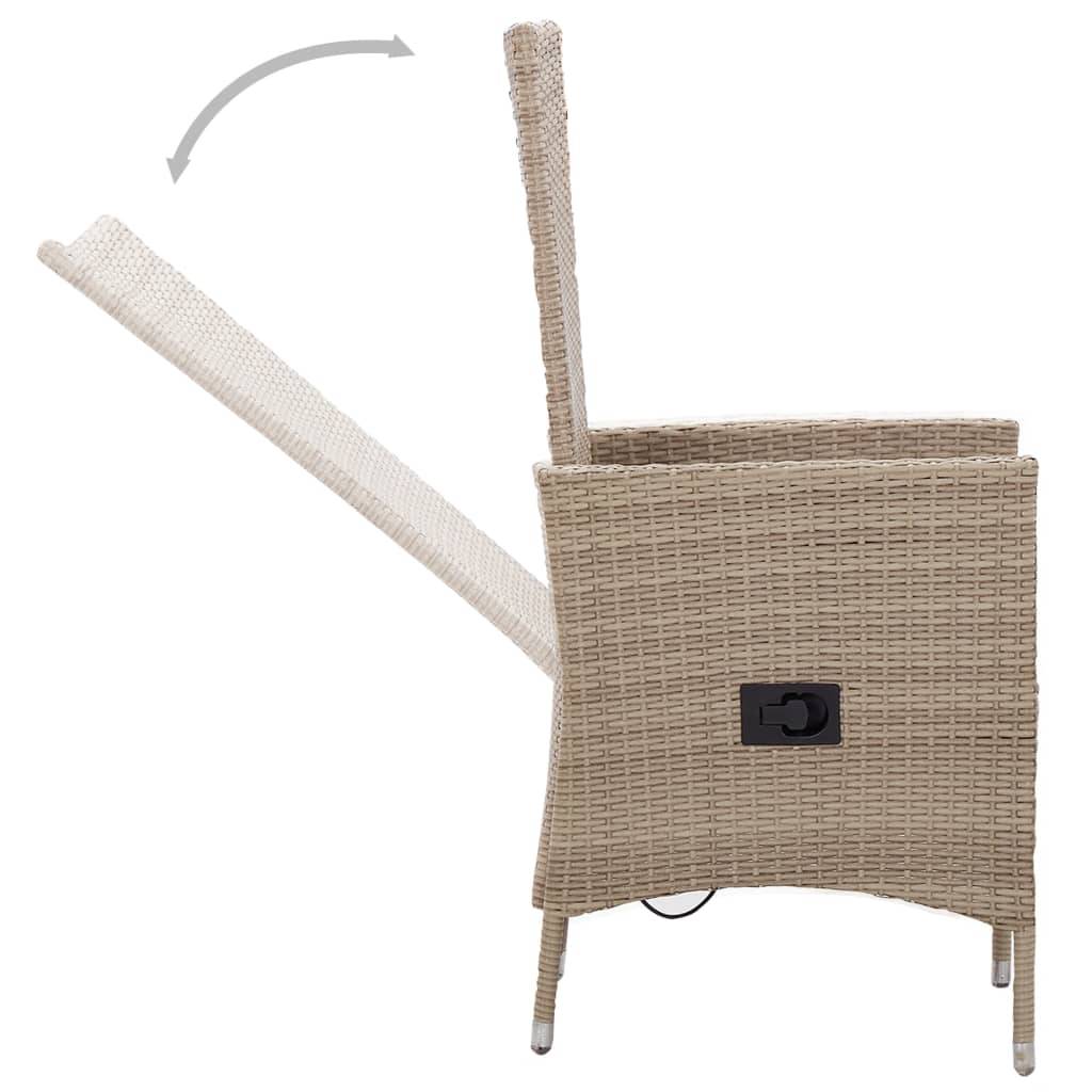 Helloshop26 - Salon de jardin meuble d'extérieur ensemble de mobilier avec coussins 9 pièces résine tressée beige - Imagen 4