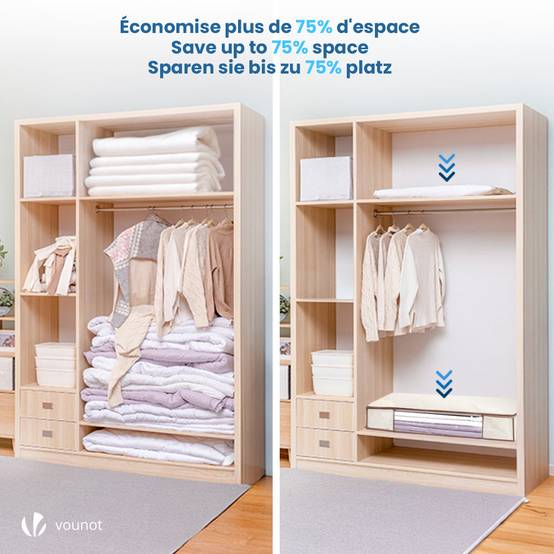 Lot de 5 Housses de rangement sous vide sous lit - Image 6