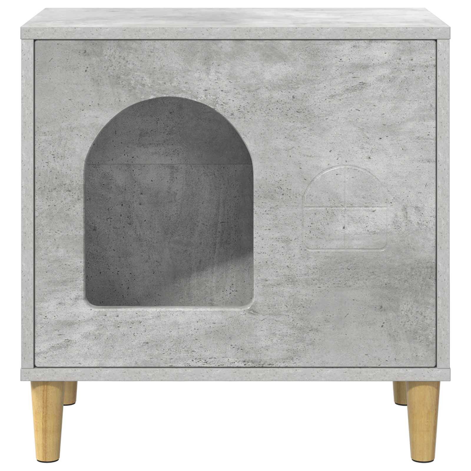 Vidaxl - Maison pour chat Béton 51 x 30 x 52 cm Bois d'ingénierie vidaXL 8000665 - Image 6