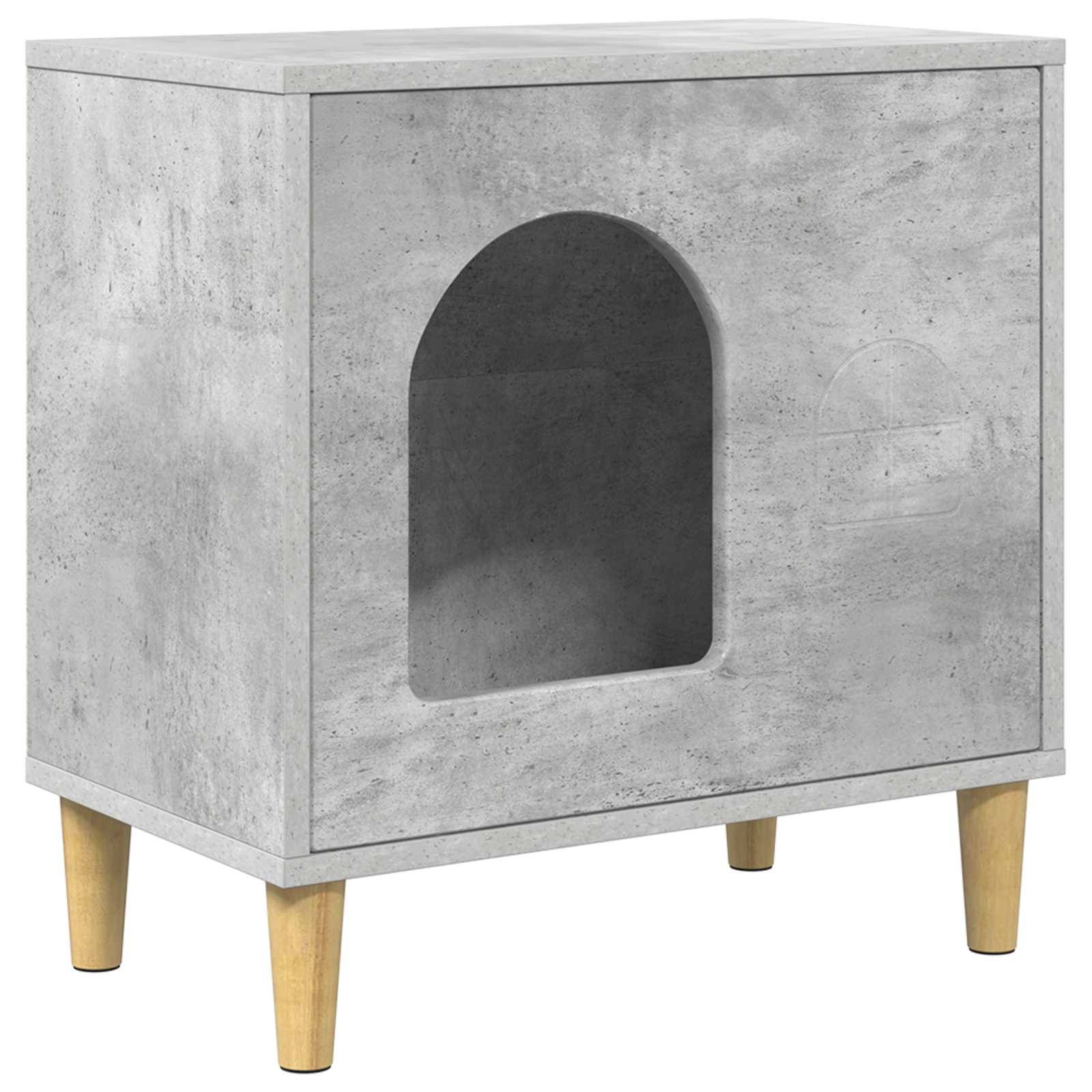 Vidaxl - Maison pour chat Béton 51 x 30 x 52 cm Bois d'ingénierie vidaXL 8000665 - Image 2