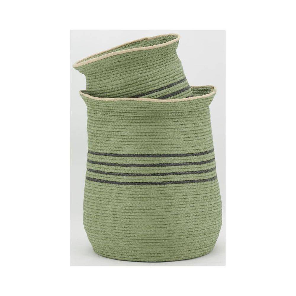 Aubry Gaspard - Cache-pots  en jonc vert (lot de 2) - Imagen 3