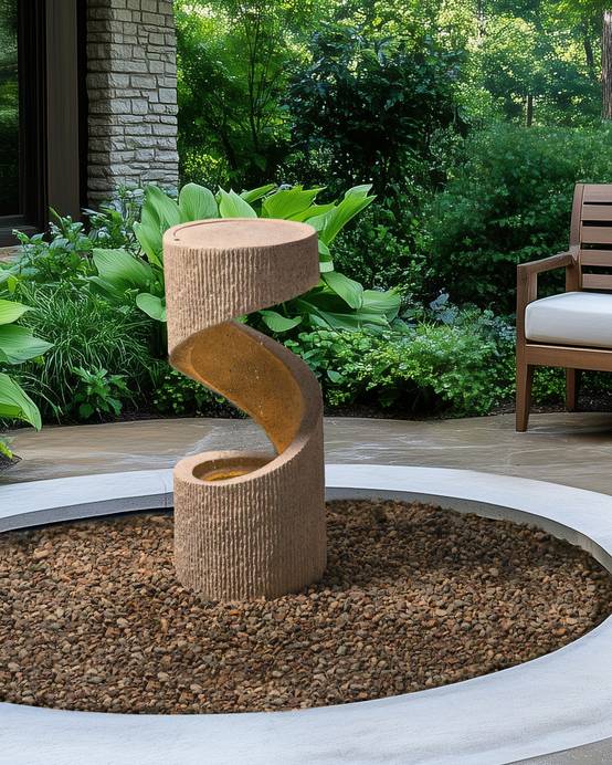 Beliani - Fontaine décorative Résine Beige WINX - Beliani - Image 1