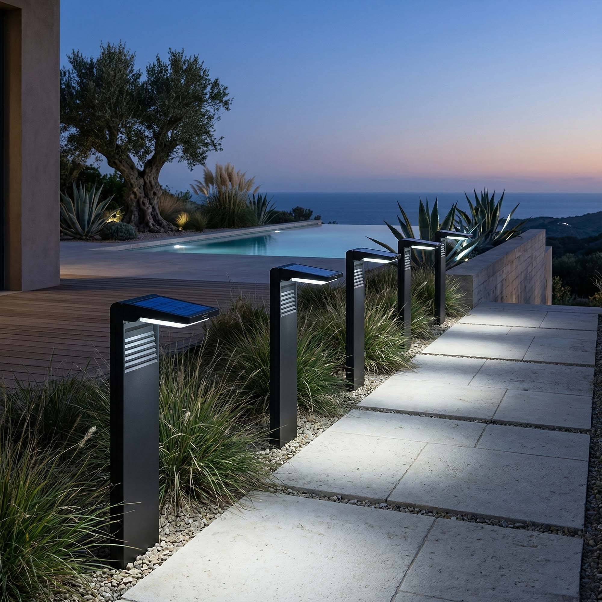 Lumisky - 4 Potelets solaires OSTRY H41cm 150LM - Imagen 4