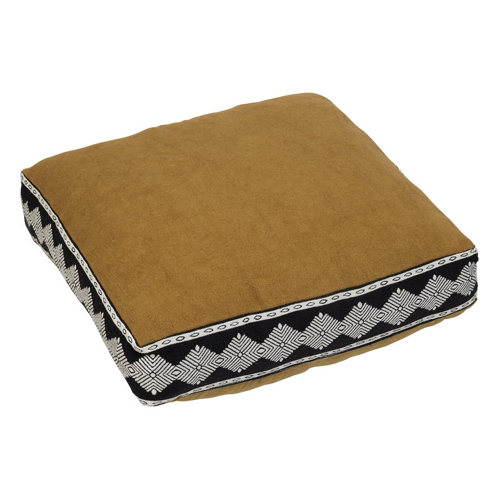 Atmosphera - Coussin de sol jacquard Inuit - ATMOSPHERA - Coton/Jacquard - Jaune Ocre - Imagen 1