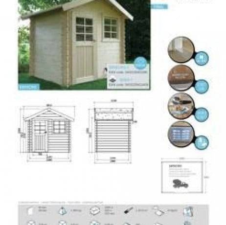 Abri de jardin LAVAL en bois 3,74 m², Toiture Shingle vert, Plancher Non - Imagen 5