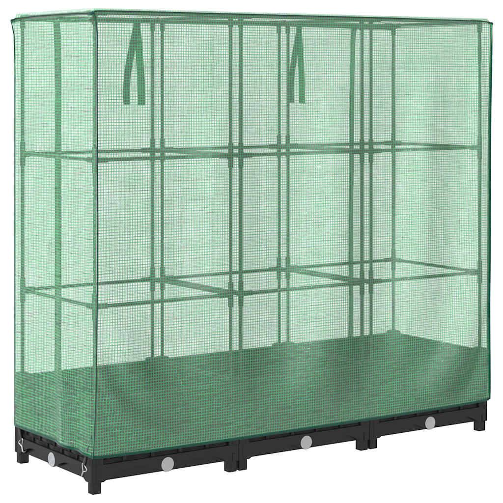 ComfortXL - Carré potager surélevé avec serre de culture polypropylène aspect rotin 120cm Noir – ComfortXL Outdoor Living - Image 6