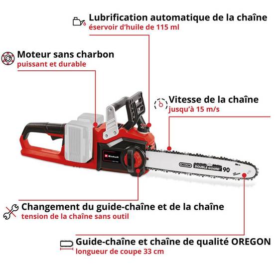 Einhell - Tronçonneuse sans fil GE-LC 36/35 Li - Solo - Power X-Change Einhell - Image 2