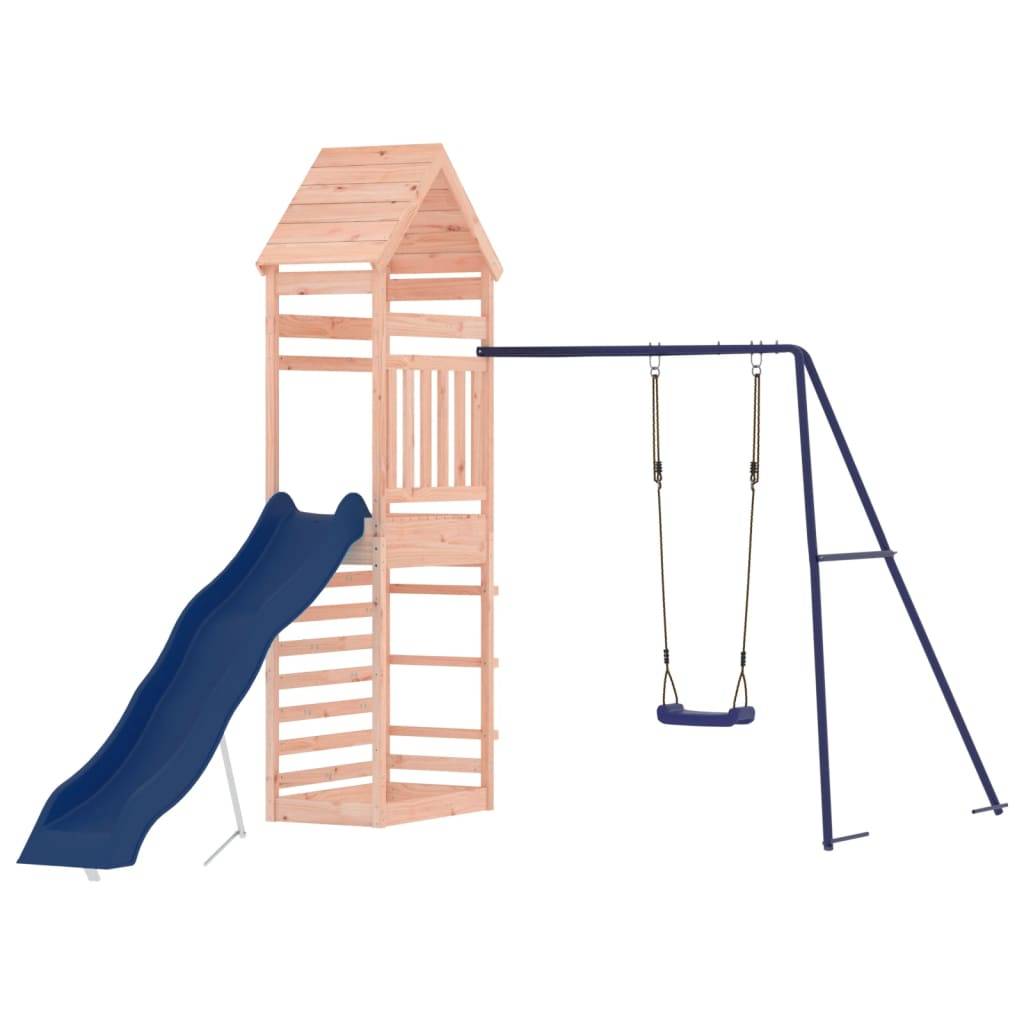 Helloshop26 - Aire de jeux d'extérieur balançoires toboggan portiques robuste jeux jardin 245 x 362 x 264 cm bois massif de douglas - Imagen 1
