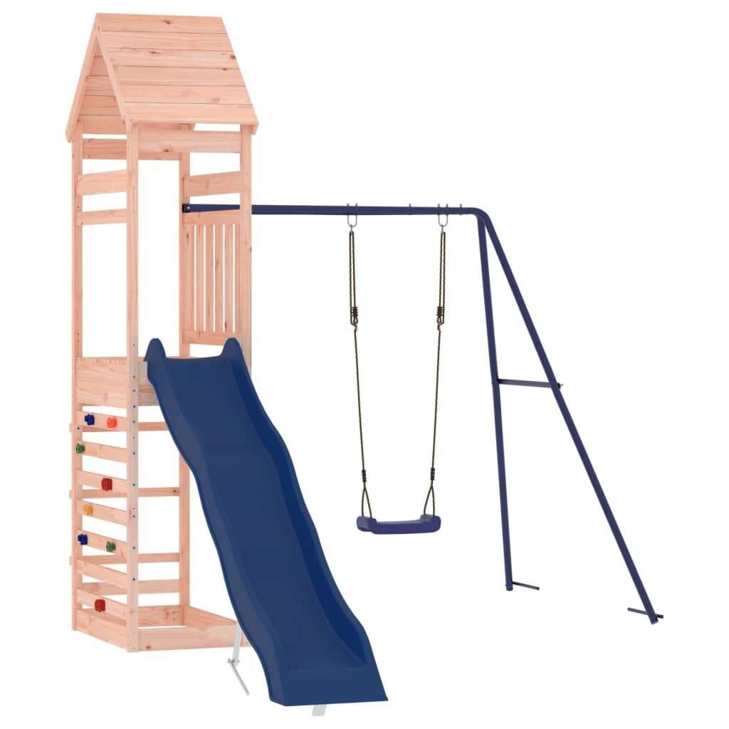 Helloshop26 - Aire de jeux d'extérieur balançoires toboggan portiques robuste jeux jardin 245 x 362 x 264 cm bois massif de douglas - Imagen 2