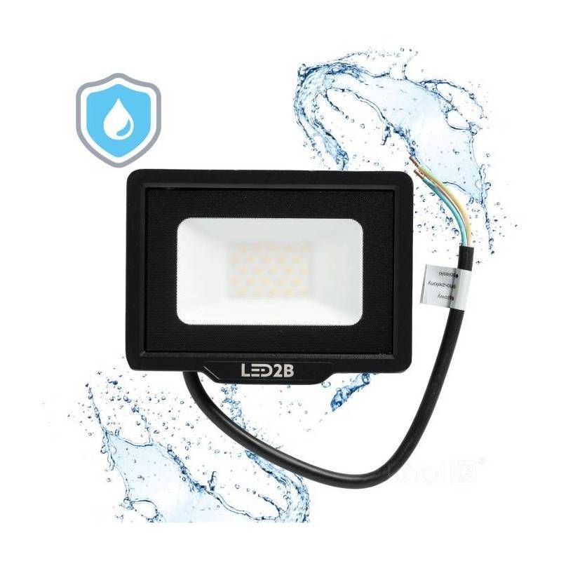 Projecteur LED MH 20W noir 4000K IP65 blanc naturel - Image 4