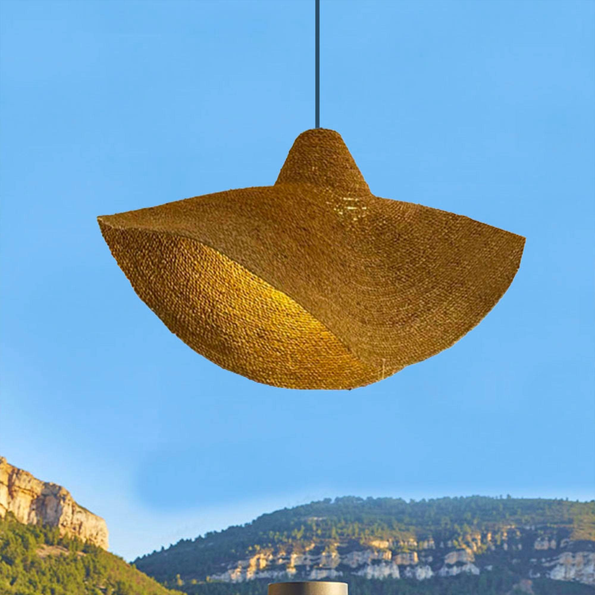 Lumisky - Suspension KLEIA Extérieure Herbe Marine Beige D93cm - Imagen 2