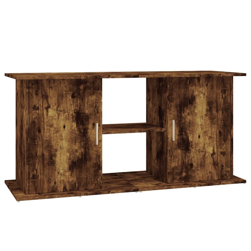 Grand Meuble Aquarium Bois d'ingénierie avec Rangement Chêne Fumé 121 cm - ComfortXL Outdoor Living - Image 2