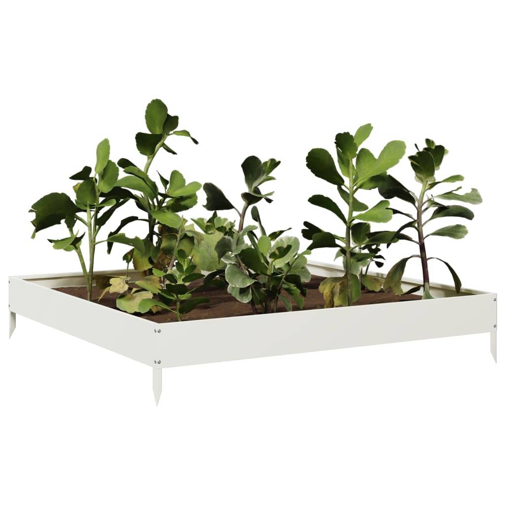 ComfortXL - Carré potager en acier pour jardin et terrasse 100x100x18,5 cm Blanc – ComfortXL Outdoor Living - Image 3
