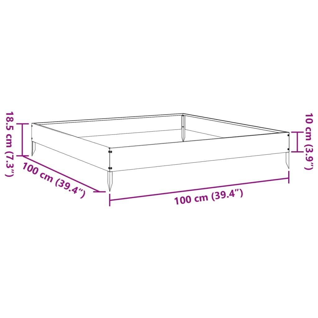 ComfortXL - Carré potager en acier pour jardin et terrasse 100x100x18,5 cm Blanc – ComfortXL Outdoor Living - Image 10