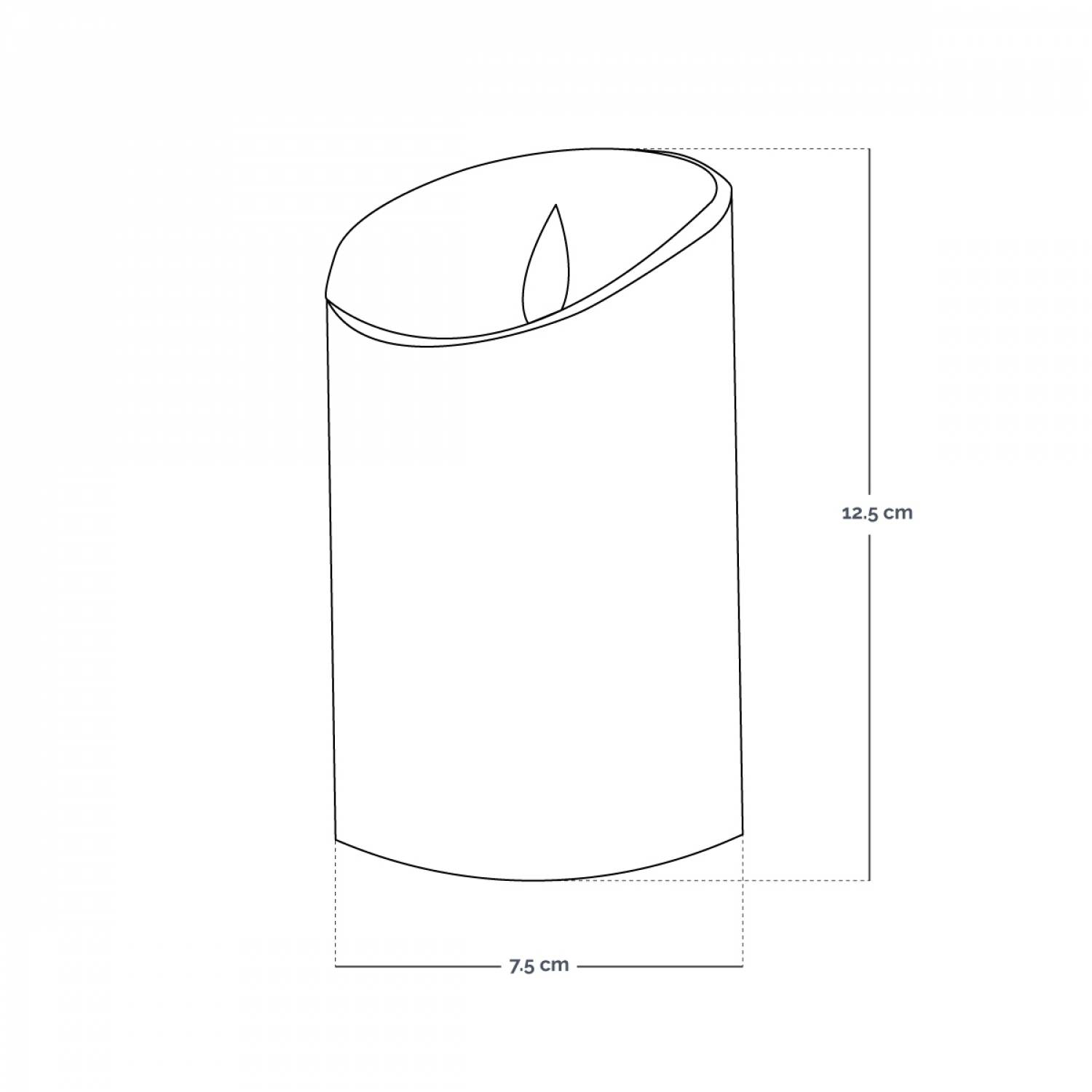 Lot de 2 bougies à LED 12.5 cm en cire avec télécommande, flamme vacillante - Vivezen - Imagen 2