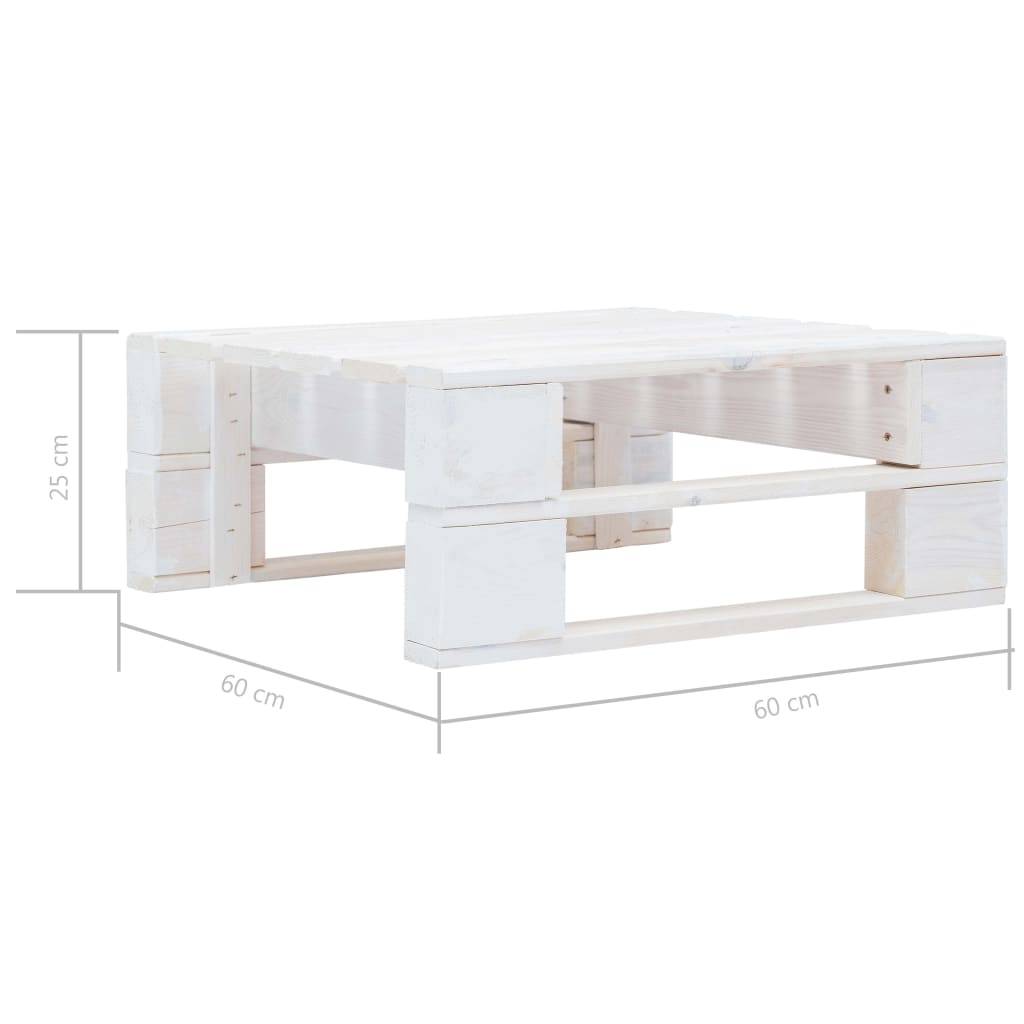 Vidaxl - Salon de jardin palette 4 pcs et coussins Pin imprégné de blanc vidaXL 3066787 - Image 7