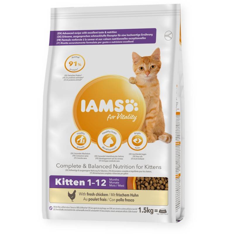 Croquettes chaton Poulet - IAMS for Vitality 10kg - Image 1