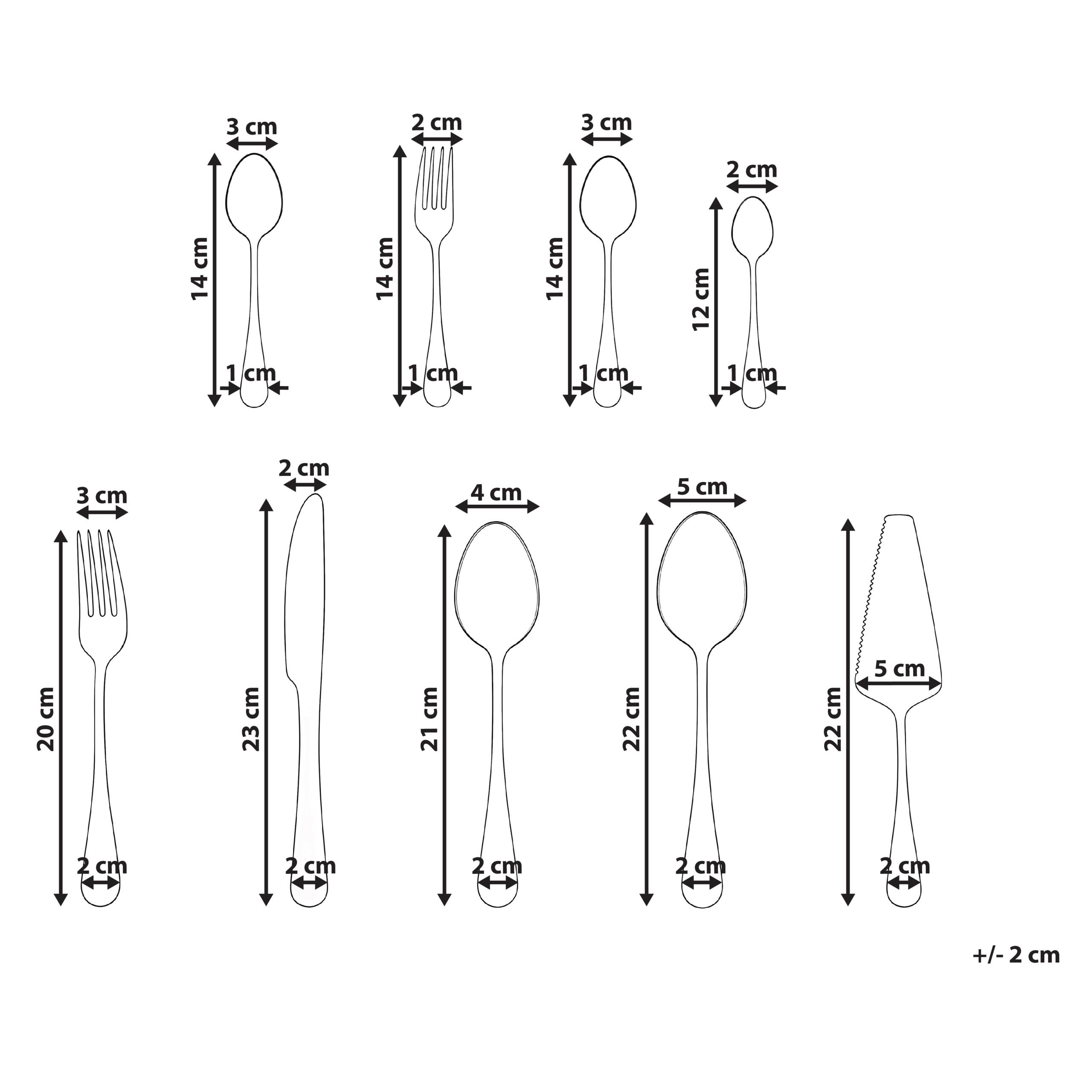 Beliani - Ensemble de couverts Acier inox Argenté ROTINI - 5x23x2- Beliani - Image 3