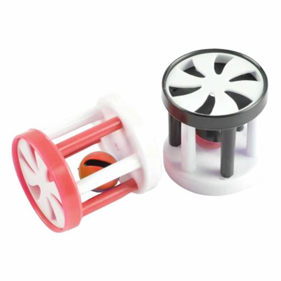 Lot de 2 Jouets pour Chat "Cage avec Grelot" 4cm Rouge - Image 1