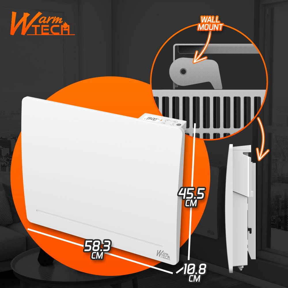 Radiateur inertie fonte 1000 W - IP24 - NF - Fil pilote 6 ordres. - Image 4
