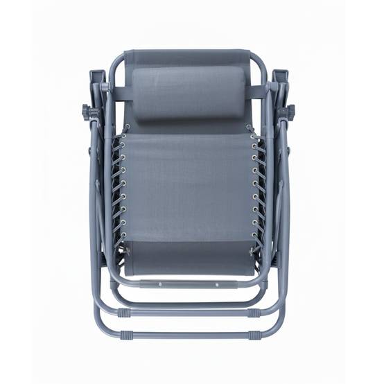 Oviala - Fauteuil relax de jardin en acier et textilène inclinable bleu foncé Monaco - Oviala - Image 4