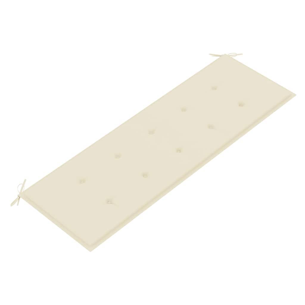 PANGIVO - Banc de jardin bois de teck crème 159 x 57.5 x 90 cm - PANGIVO - Image 6