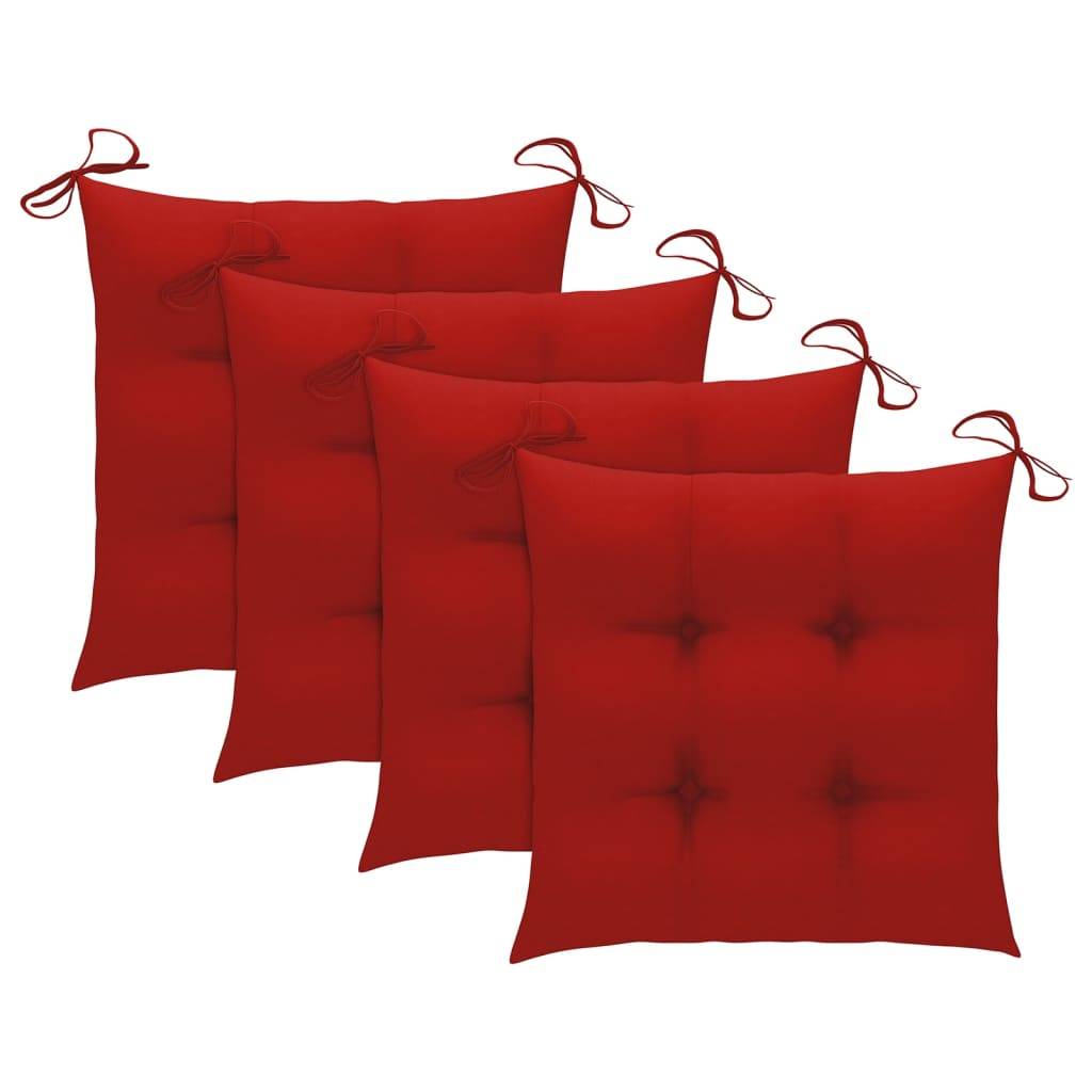 Chaises de jardin empilables teck rouge 60 x 57.5 x 90 cm - PANGIVO - Image 7