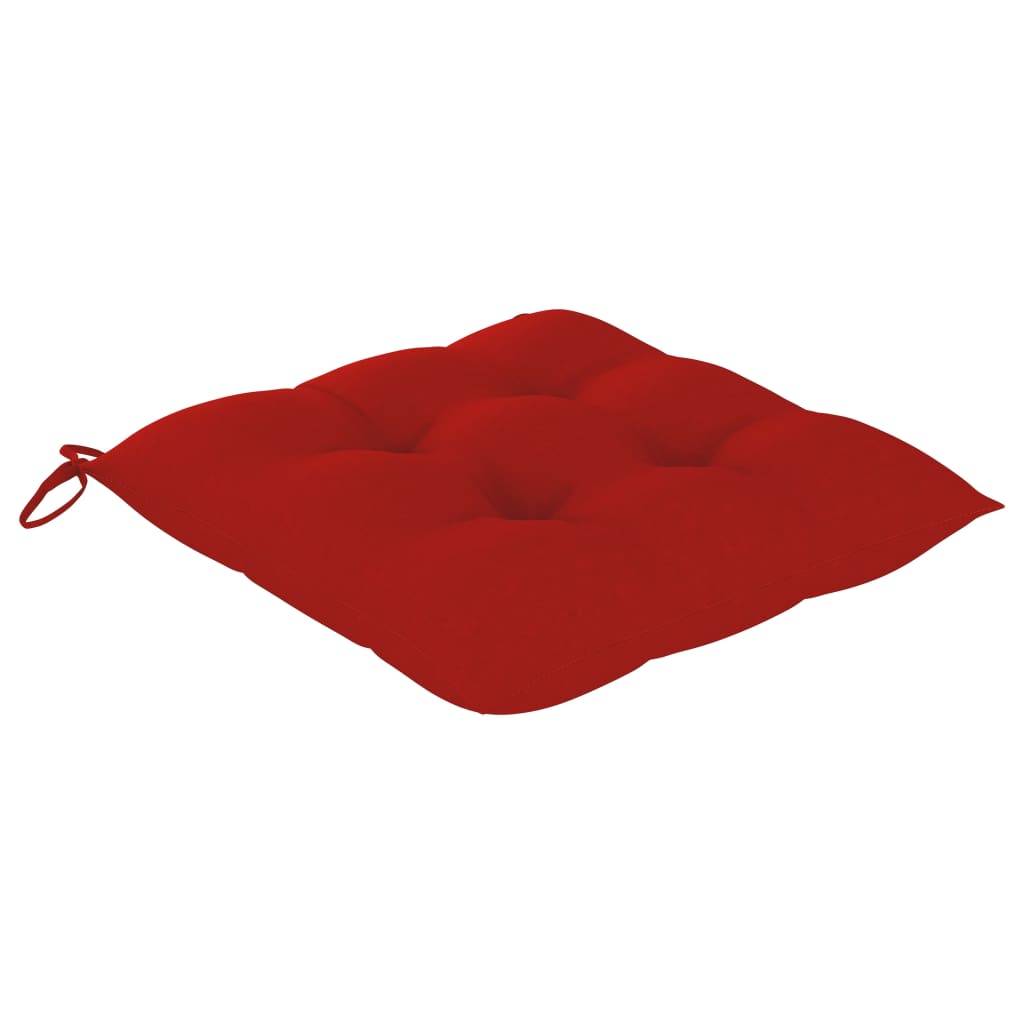 Chaises de jardin empilables teck rouge 60 x 57.5 x 90 cm - PANGIVO - Image 9