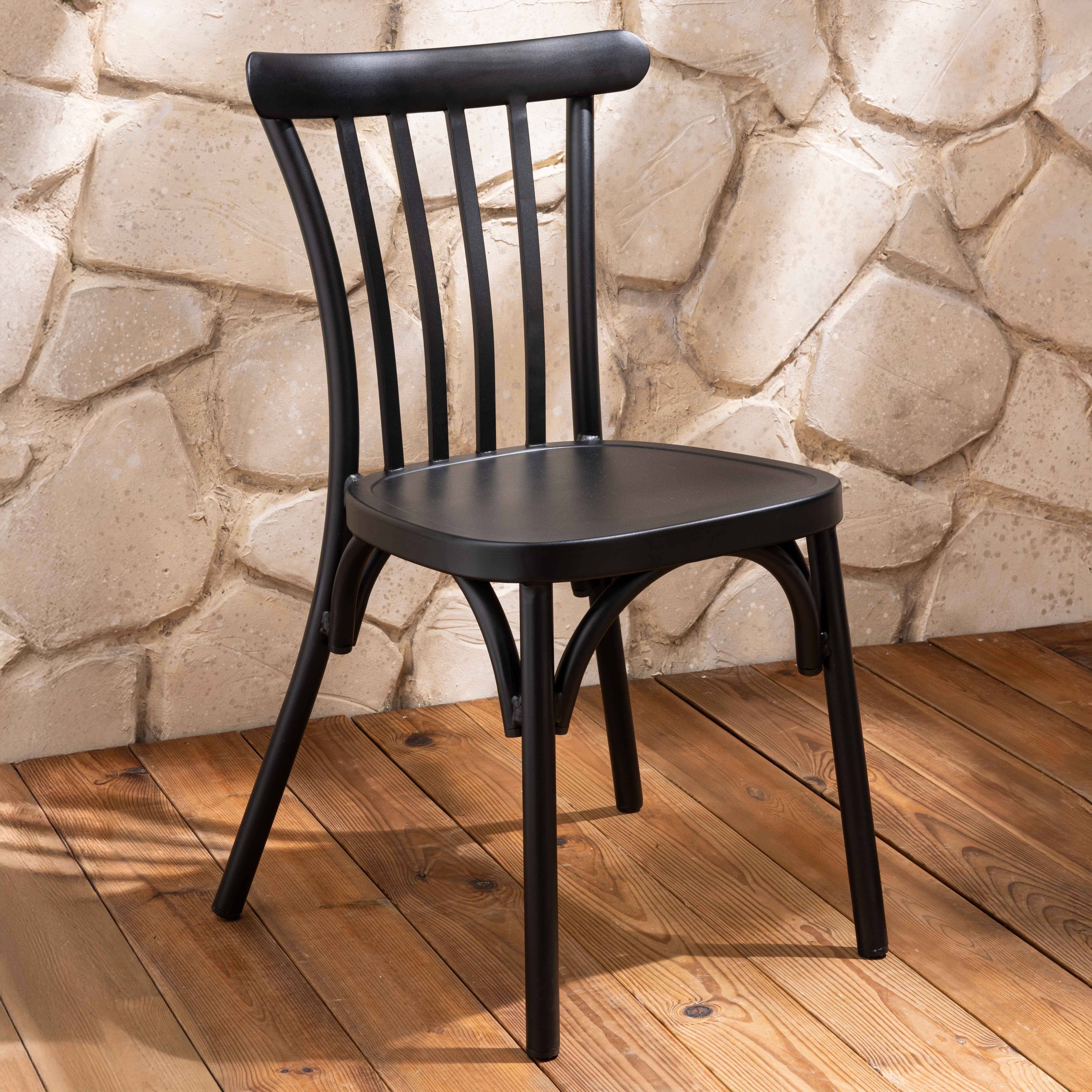 Oviala - Chaise de terrasse en aluminium noire Braga - Oviala - Image 2