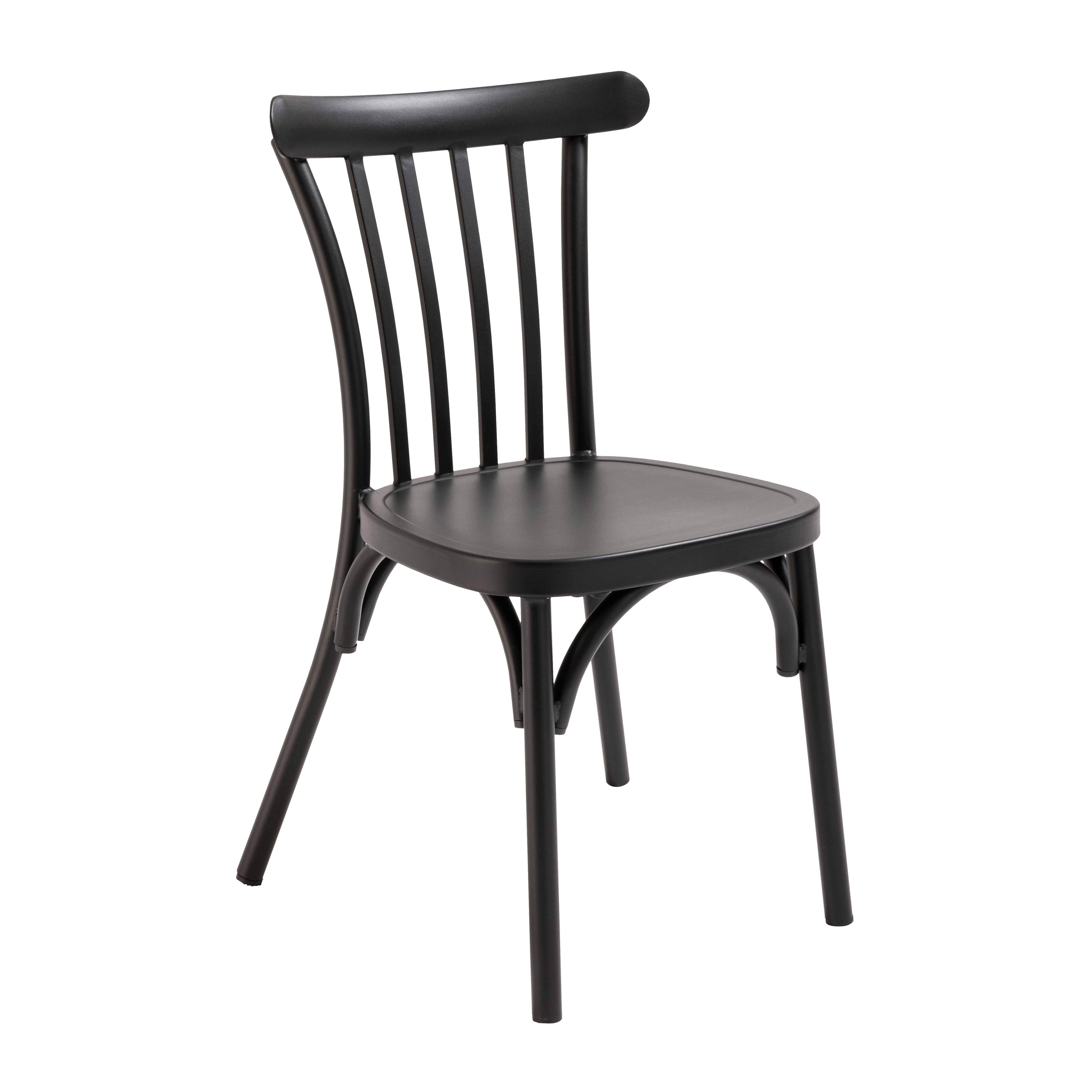 Oviala - Chaise de terrasse en aluminium noire Braga - Oviala - Image 1