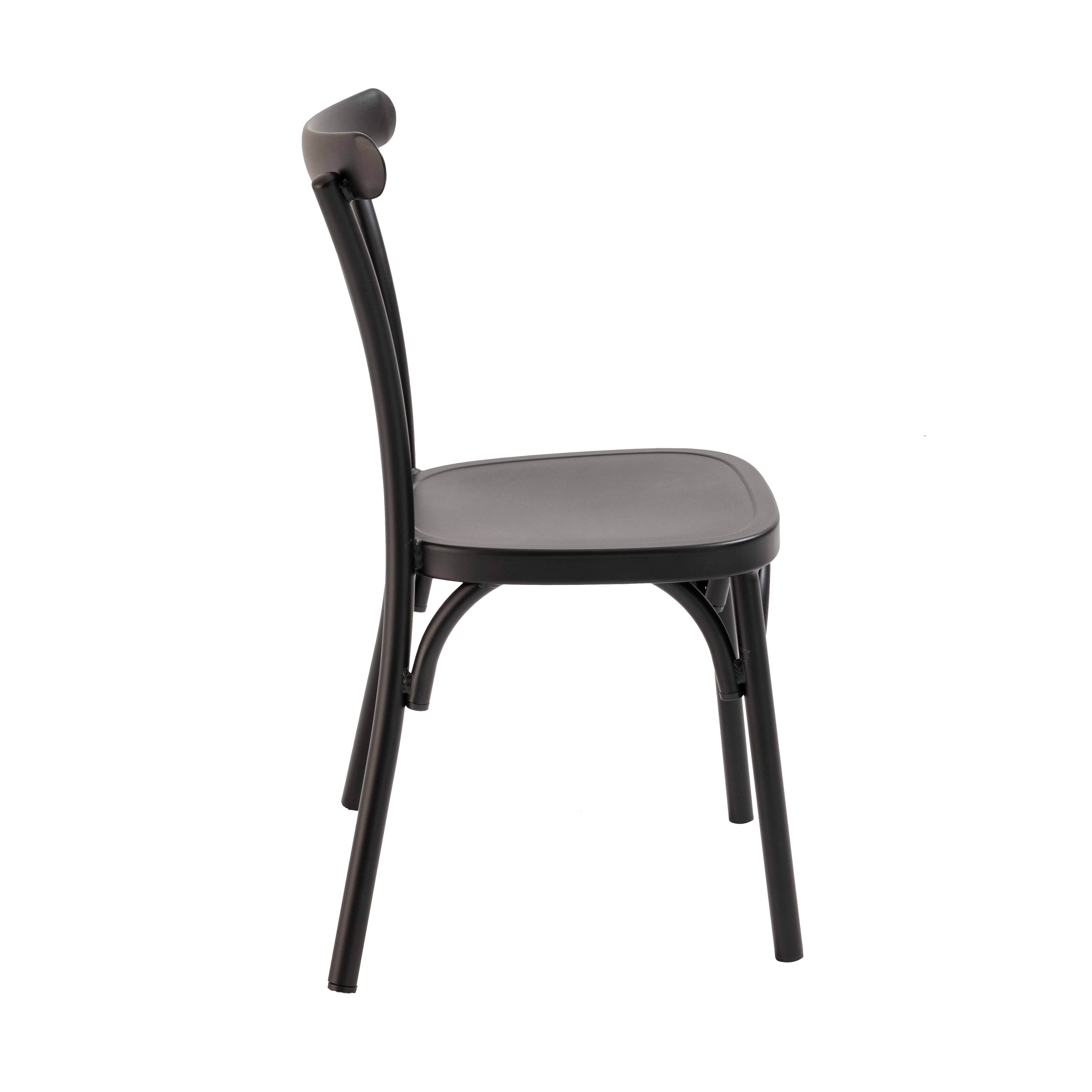 Oviala - Chaise de terrasse en aluminium noire Braga - Oviala - Image 5