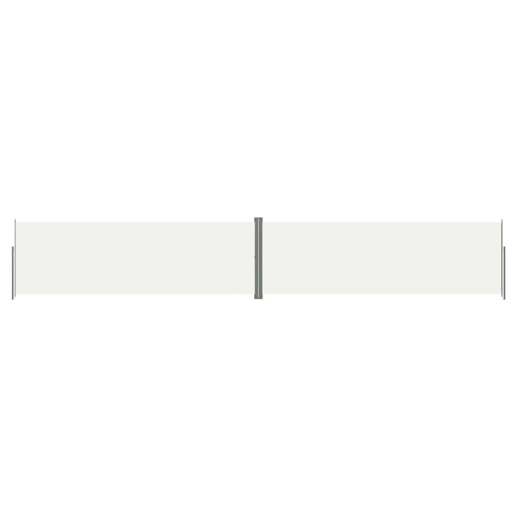 Helloshop26 - Auvent paravent store brise-vue latéral rétractable de patio jardin terrasse balcon protection visuelle écran 200 x 1200 cm crème - Imagen 1