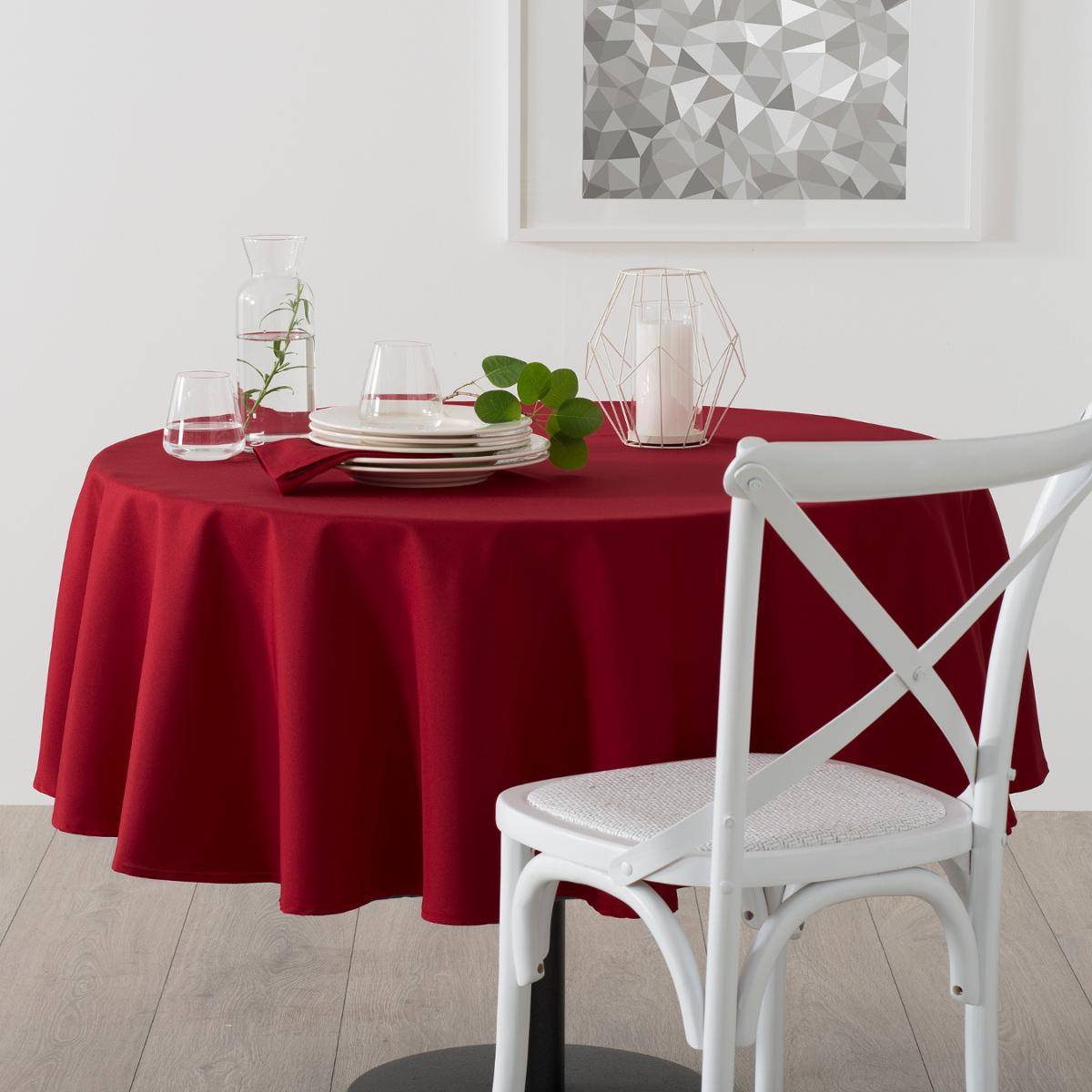 Atmosphera - Nappe anti-tâche rouge D180cm - Atmosphera Créateur d'intérieur - Image 5