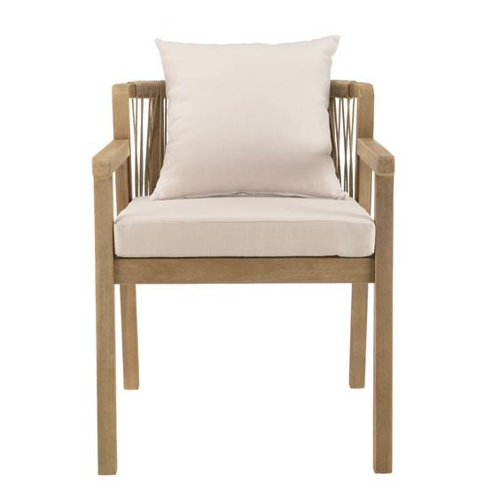 CELESTIN - Salon de jardin bois acacia/cordage synth. beige 6 pers. - Image 7