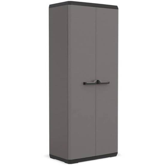 Keter - Armoire de rangement utilitaire Più avec 3 tablettes réglables, portes verrouillables - 68 x 39 x 166 cm - Keter - Image 1