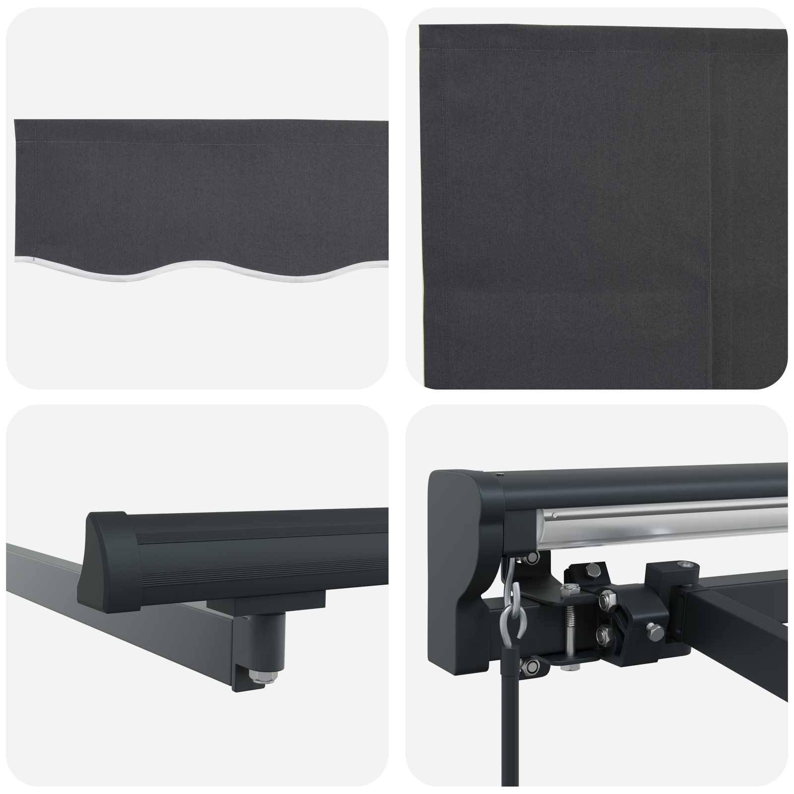 PANGIVO - Store rétractable manuel Polyester Anthracite 3 x 2 m, 3420385 - PANGIVO - Image 6