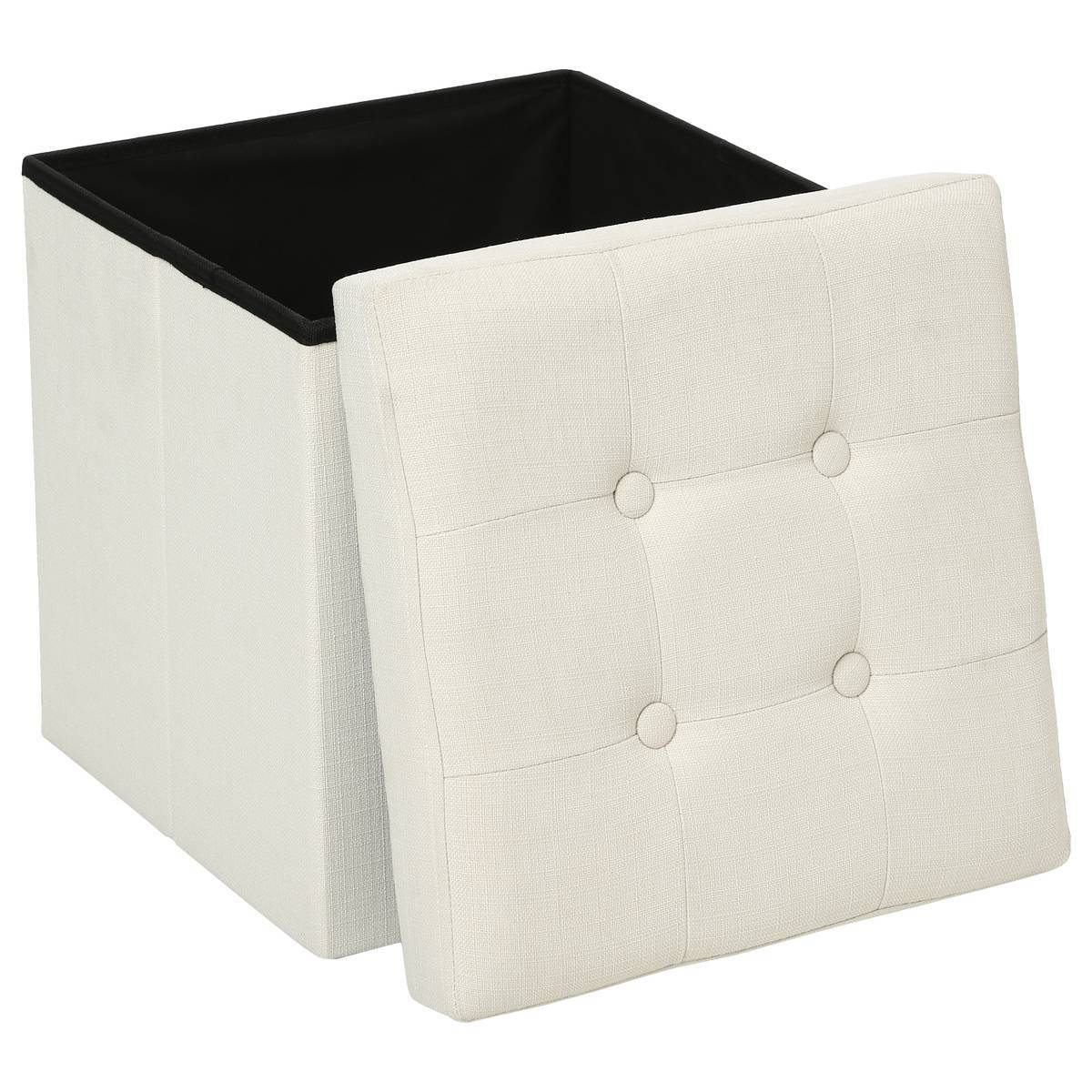 Atmosphera - Pouf pliant "Lysandre" beige - Atmosphera Créateur d'intérieur - Image 5