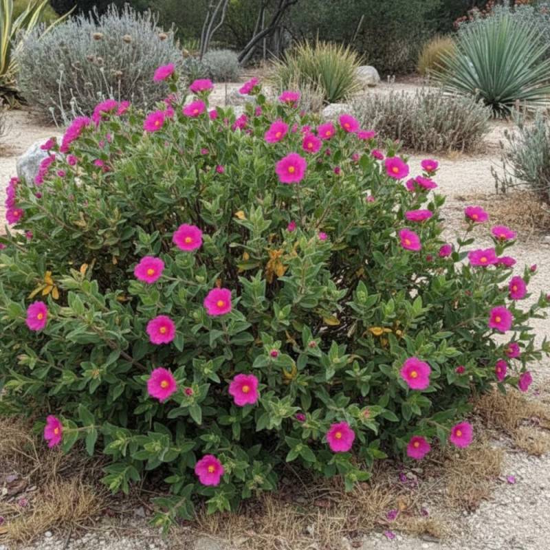 Ciste pulvérulent Sunset, Cistus à fleurs Rose/ - feuillage Persistant - Pot de 3L - 40/60 cm - Imagen 2