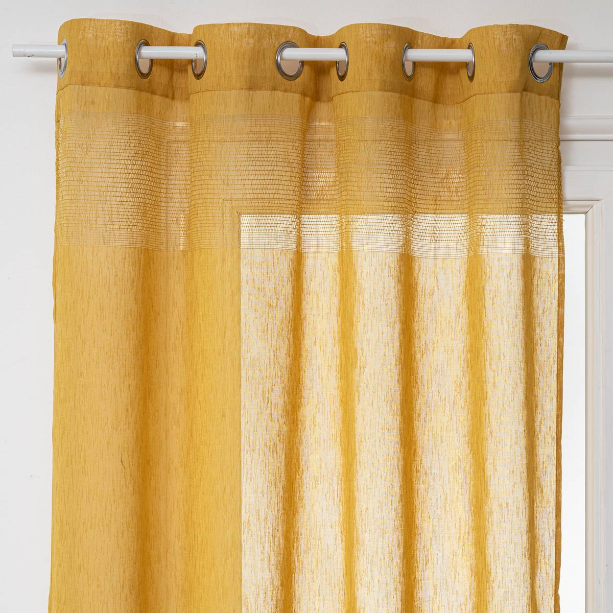 Atmosphera - Voilage jaune moutarde 140x240cm - Atmosphera Créateur d'intérieur - Imagen 2