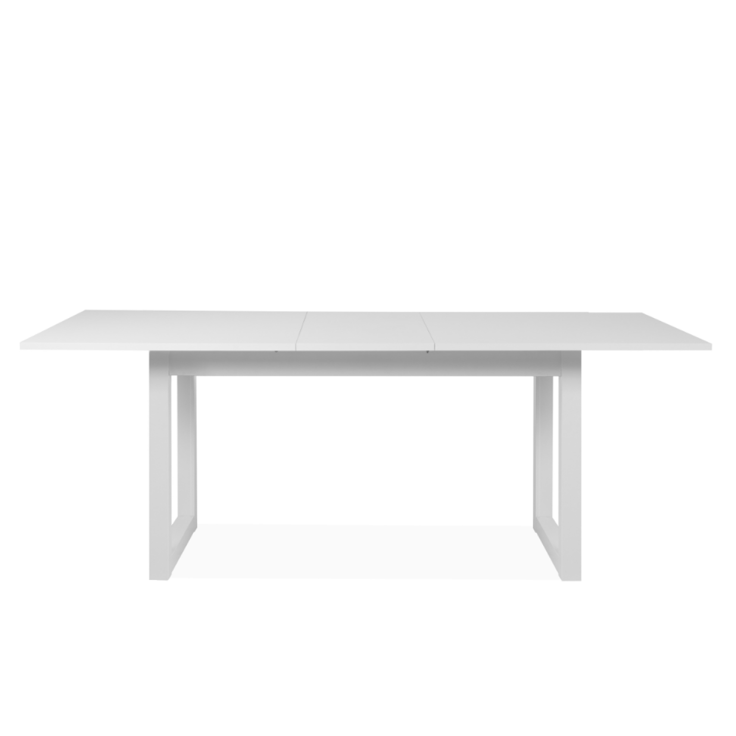 Concept Usine - Table à manger industrielle extensible 10 personnes blanche KOTOR - Image 1