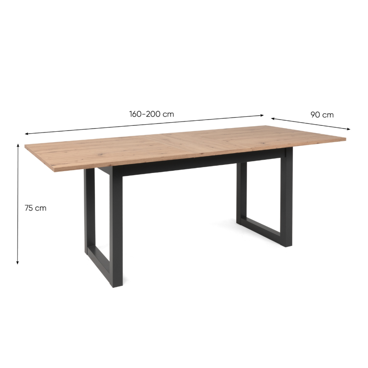 Concept Usine - Table à manger industrielle extensible 10 personnes blanche KOTOR - Image 3