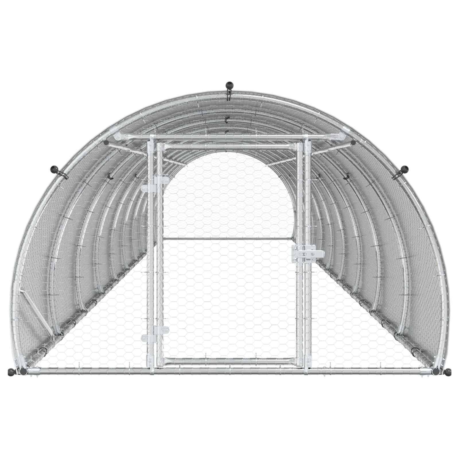 Vidaxl - Poulailler Argenté 1000 x 150 x 100 cm Acier galvanisé vidaXL 3434674 - Image 5