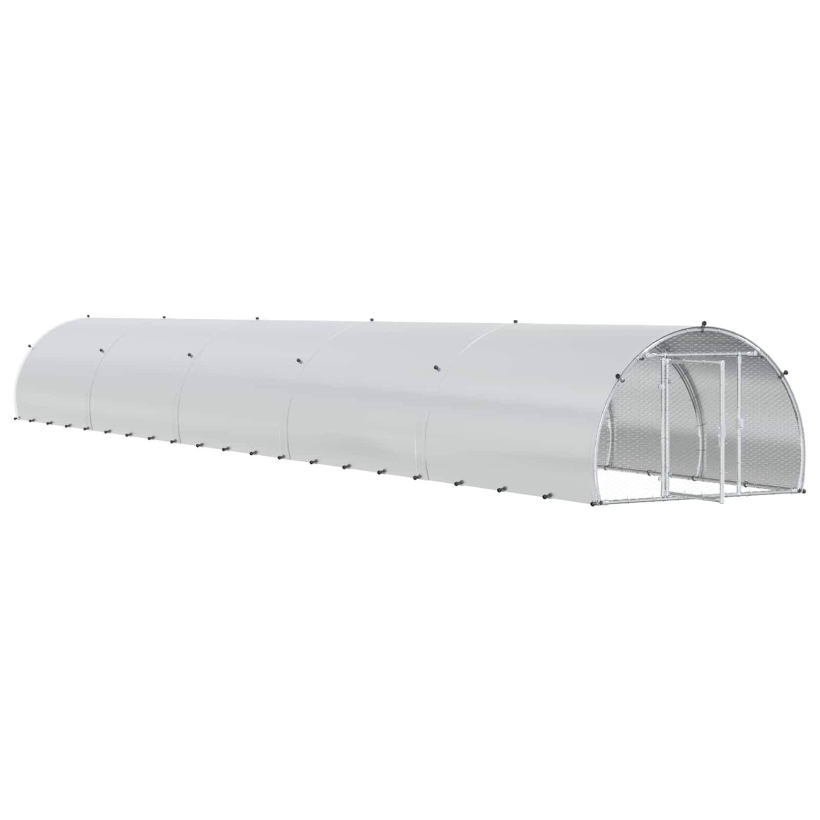 Vidaxl - Poulailler Argenté 1000 x 150 x 100 cm Acier galvanisé vidaXL 3434674 - Image 4