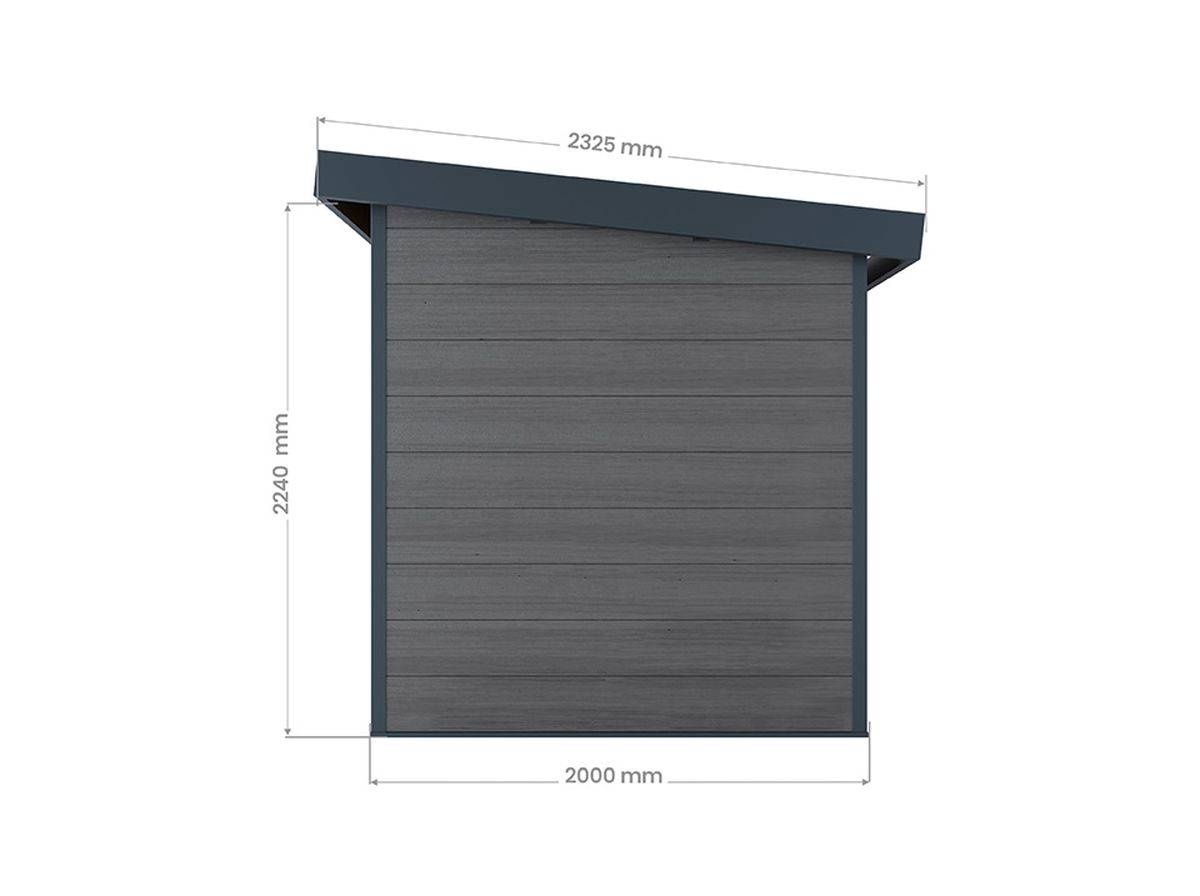 Direct Abris - Abri de Jardin Composite ALMA - 5m2 - Gris - Cabane de jardin - Image 7
