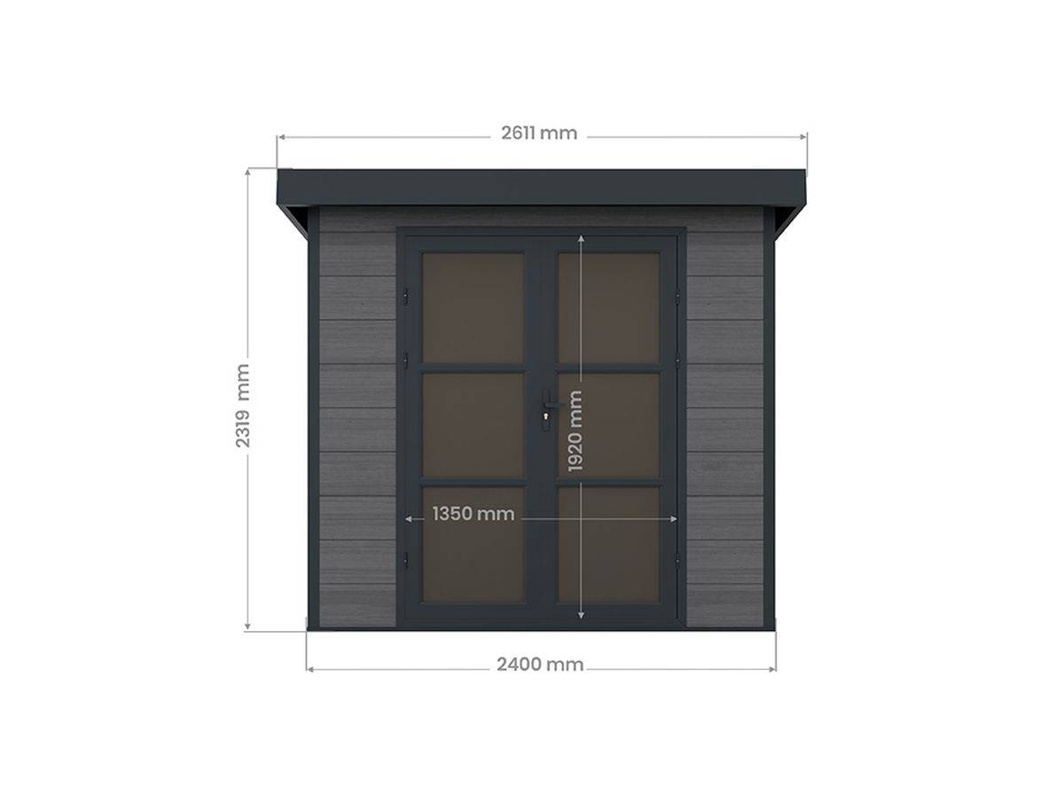 Direct Abris - Abri de Jardin Composite ALMA - 5m2 - Gris - Cabane de jardin - Image 6