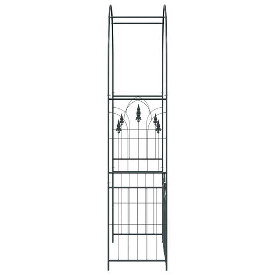 Arche de jardin Métal Noir avec Portillon et Verrou pour Plantes Grimpantes 102cm - ComfortXL Outdoor Living - Image 7