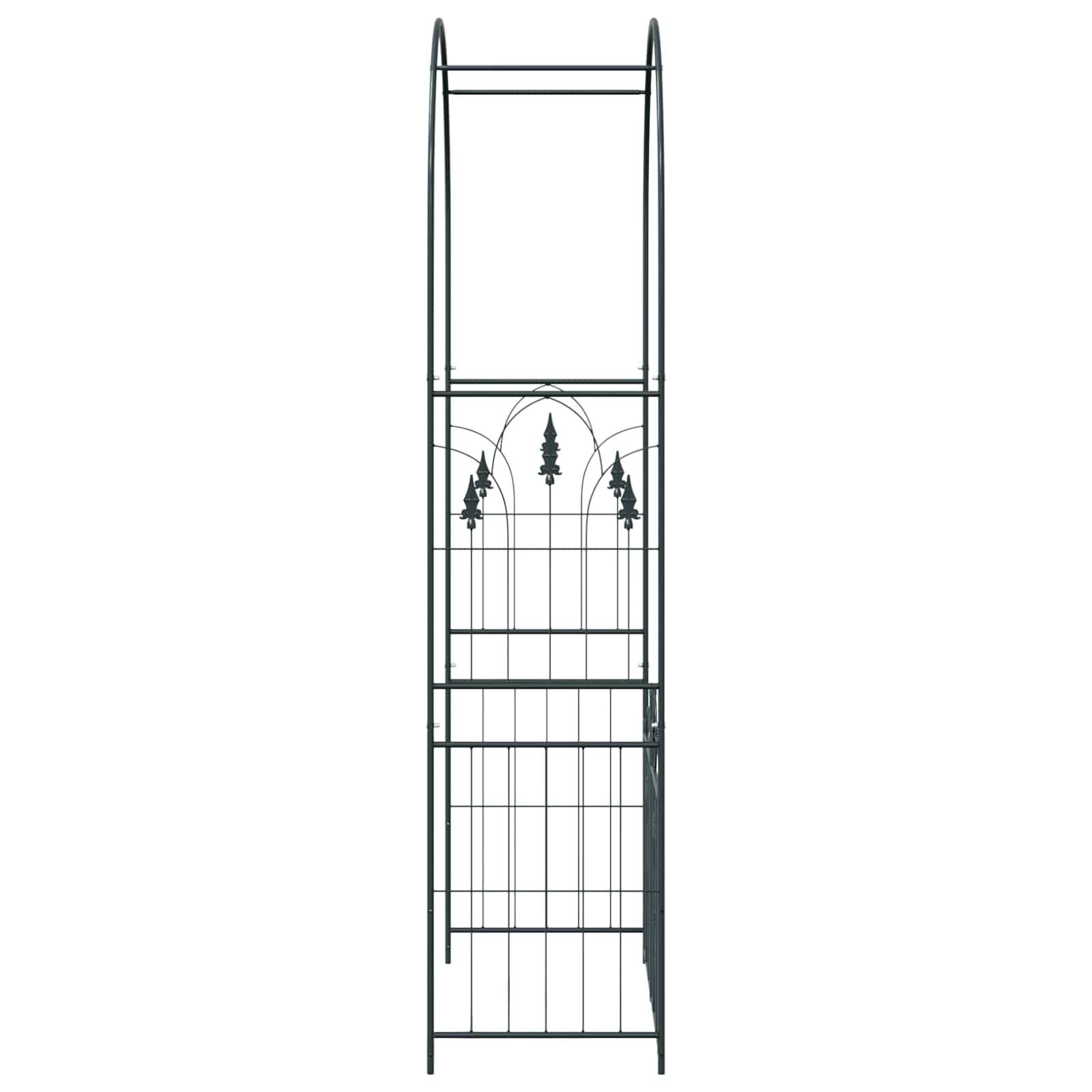 Arche de jardin Métal Noir avec Portillon et Verrou pour Plantes Grimpantes 102cm - ComfortXL Outdoor Living - Image 7